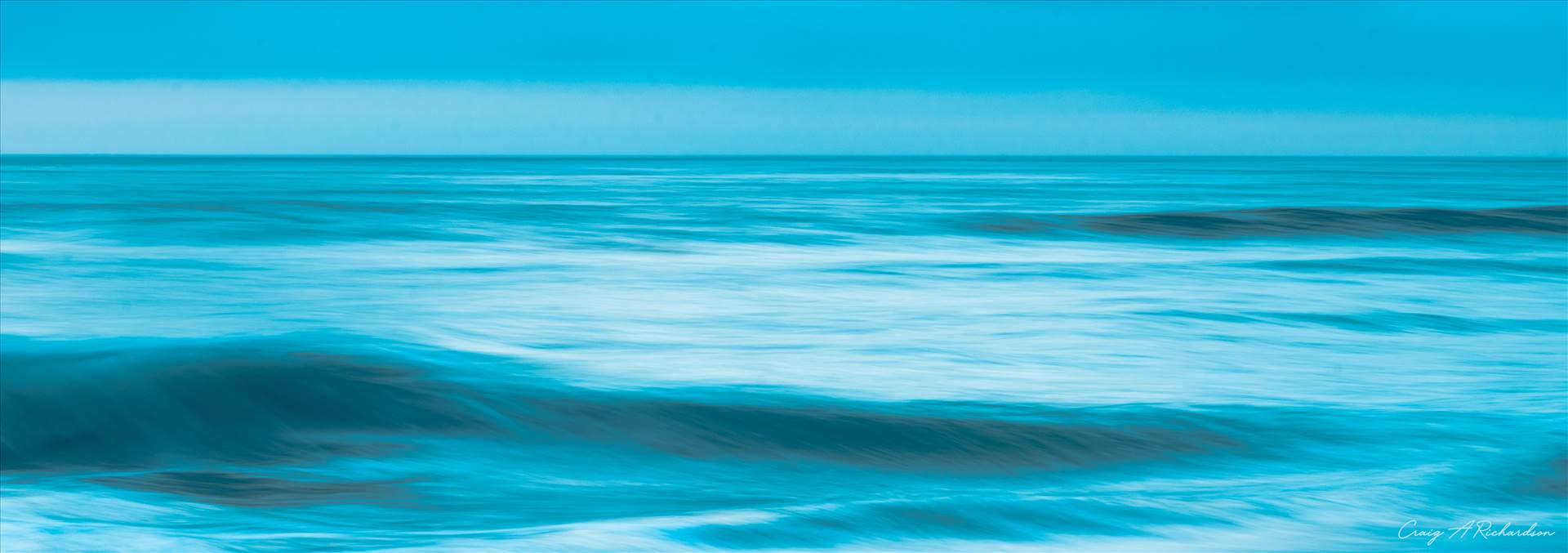 Into The Blue. Intentional camera movement (ICM) is how this beautiful image of Cornish waves was created. ICM is a technique which gives this image it's surreal abstract feel. by Craig A Richardson Photography