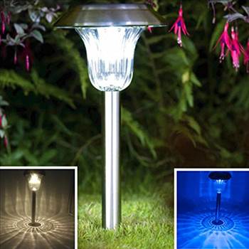 MULTI PURPOSE USE:These solar garden lights can be used in the front or backyard, along driveway, walkway or sidewalk, or around your patio or porch. Provide safety and security while Decorate your pathway,garden, porch or yard.

stainless steel solar l