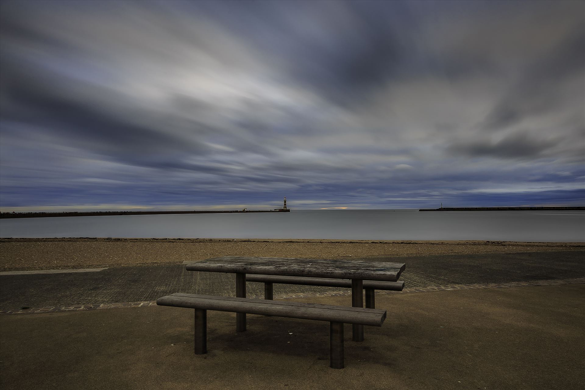 Roker Seafront Seat with a view by David Morton Photography