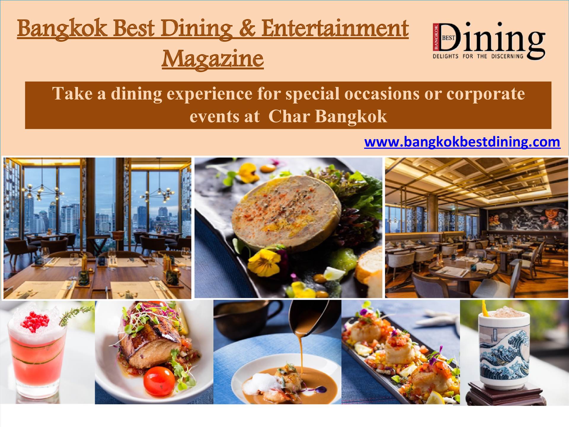 Take a dining experience for special occasions or corporate events at  Char Bangkok  by bangkokbestdining