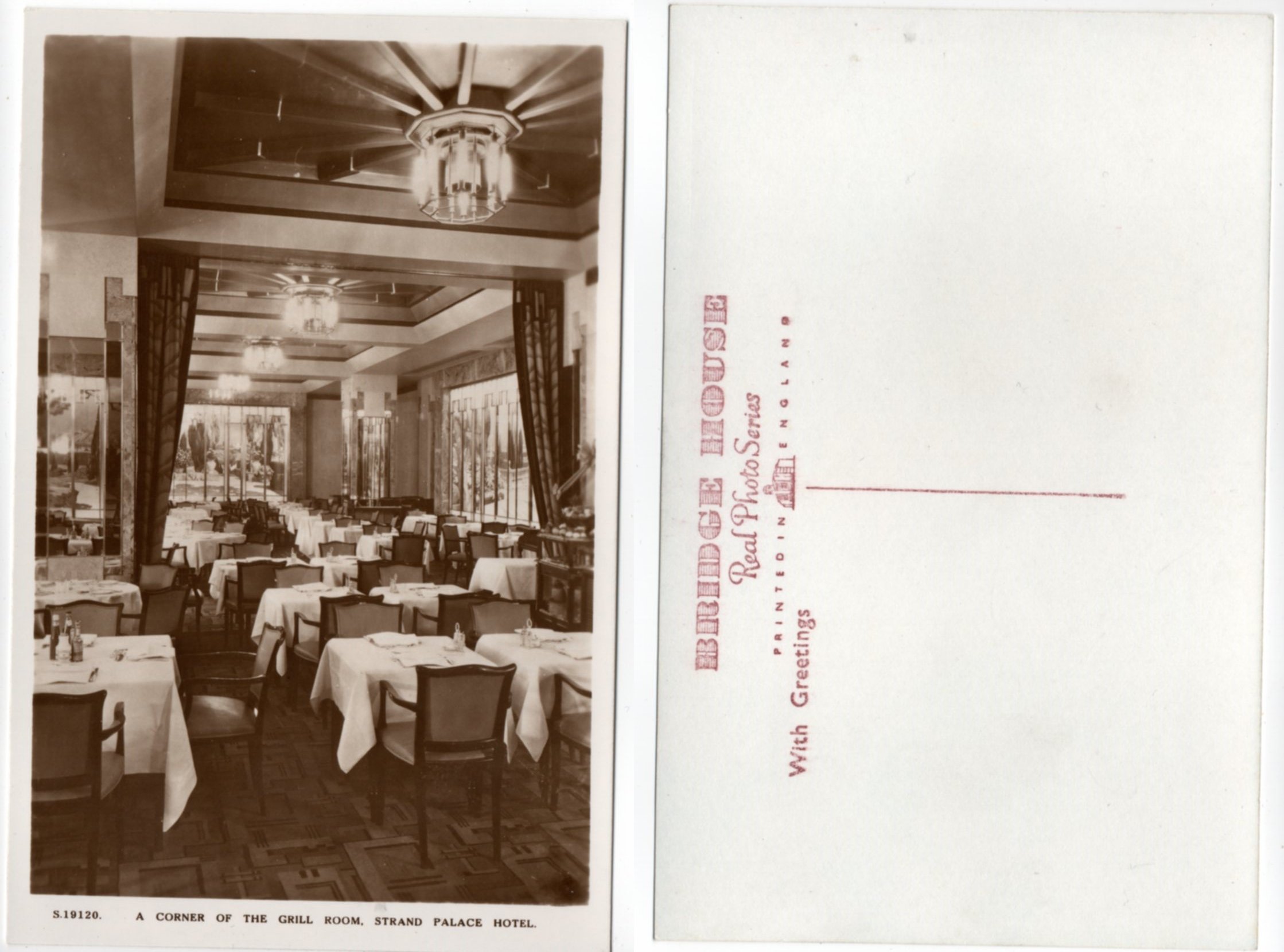 A Corner Of The Grill Room Strand Palace Hotel PW106.jpg  by whitetaylor