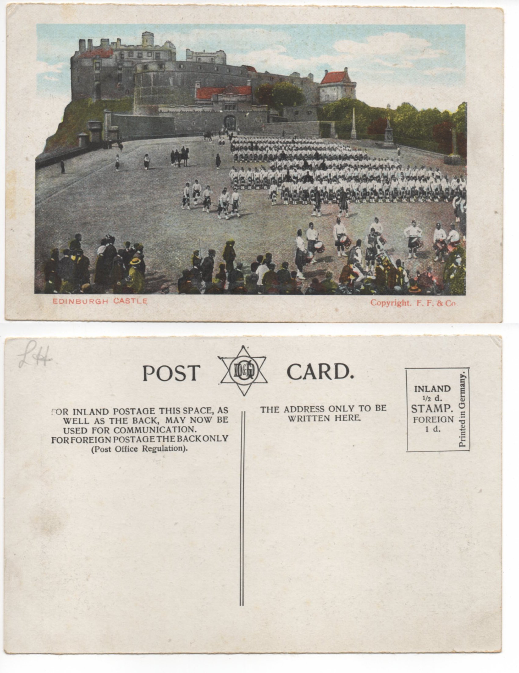 Edinburgh Castle Halftone Vintage Postcard F Frankel & Co 1900s PW030.jpg  by whitetaylor