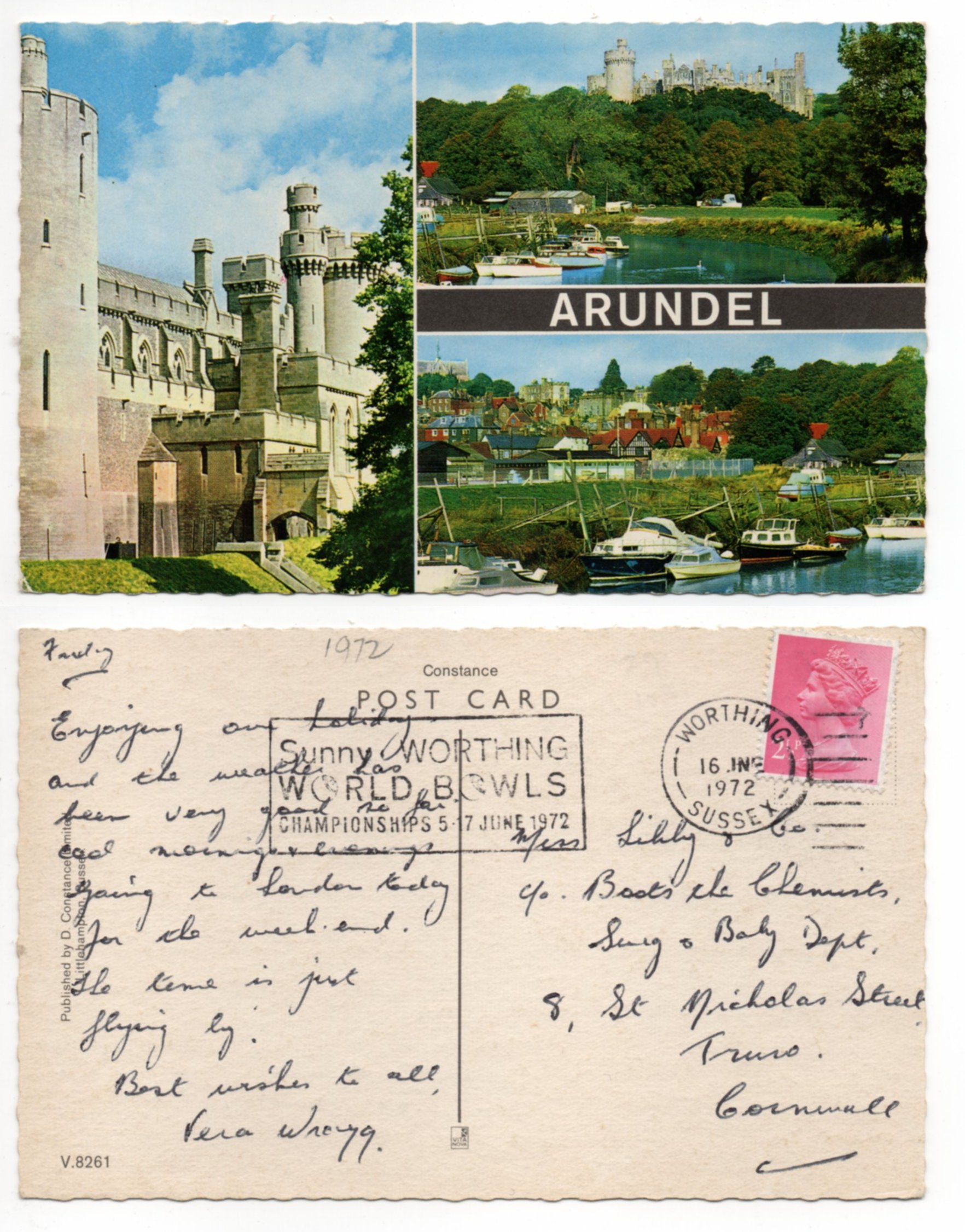 Multiview Postcard Of Arundel PW320.jpg  by whitetaylor