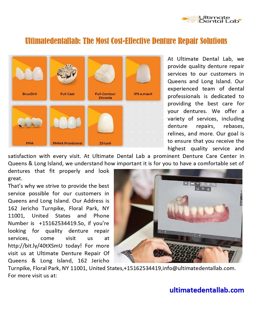 Ultimatedentallab The Most Cost-Effective Denture Repair Solutions.jpg  by ultimatedentallabqueens