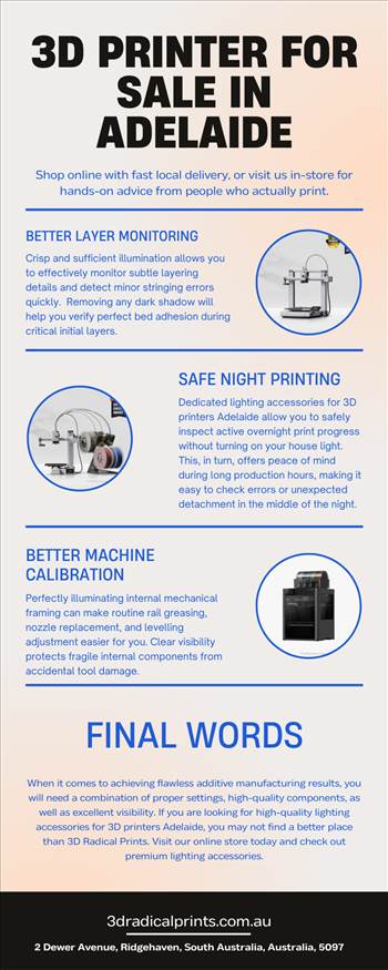 3D printer for sale in Adelaide - Founded in 2023, South Australia’s reliable, topmost 3D printing store, 3D Radical Prints, comes with a premium 3D printer for sale in Adelaide. \r\nVisit us : https://3dradicalprints.com.au/