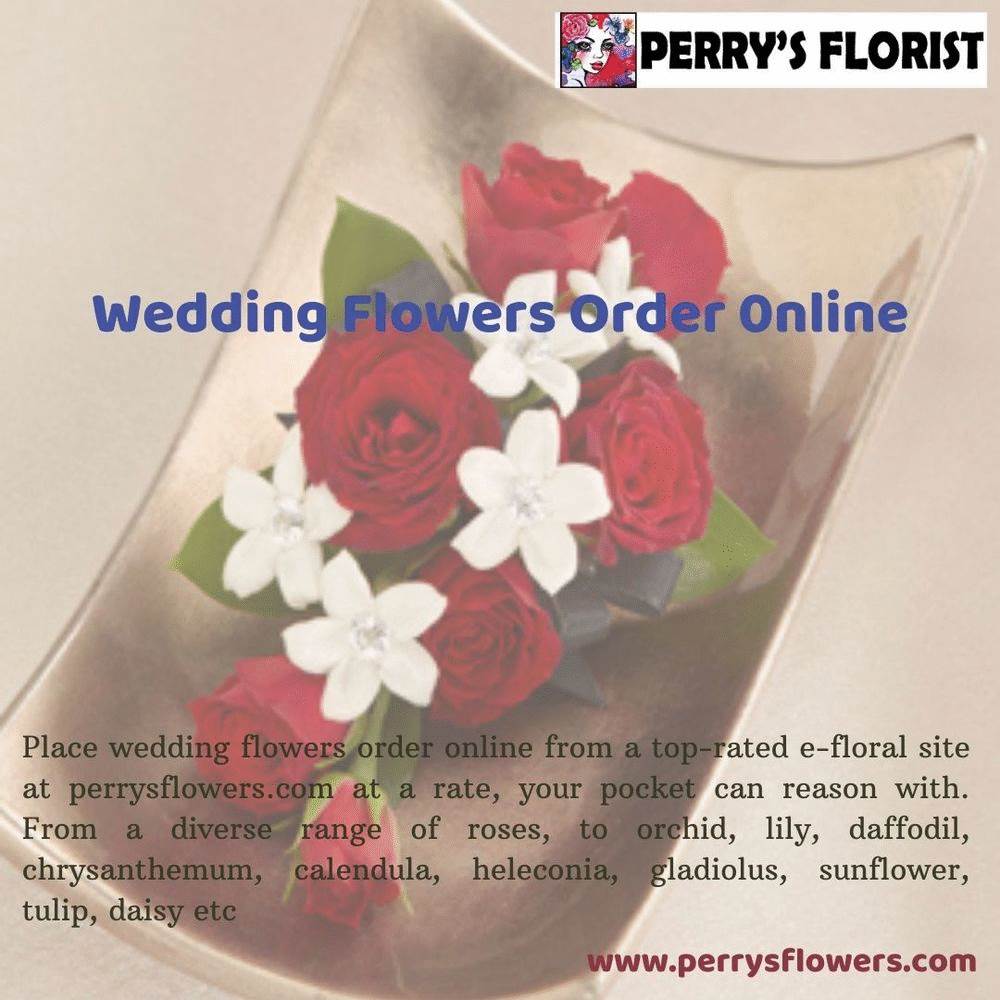 Wedding flowers order online Place wedding flowers order online from a top-rated e-floral site at perrysflowers.com at a rate, your pocket can reason with.  For more details, visit: https://www.perrysflowers.com/wedding/display by Perrysflowers