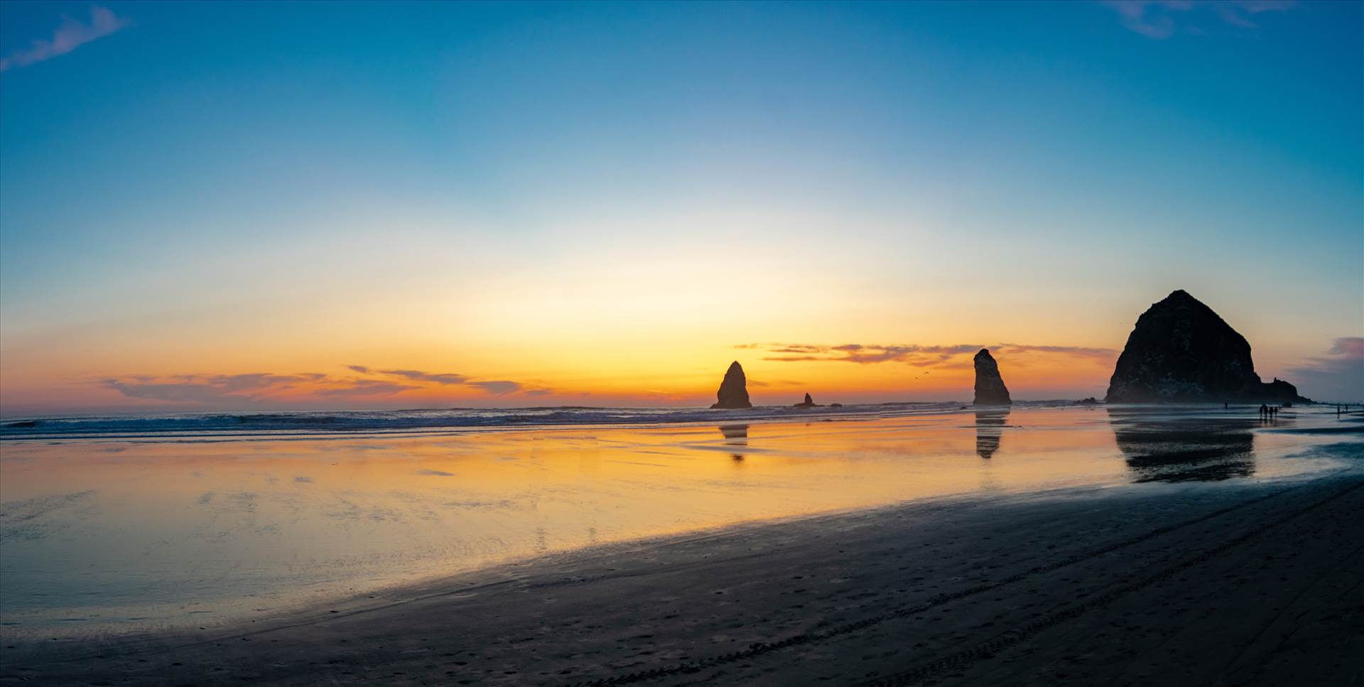 Haystack Rock Cannon Beach Oregon panorama 11MB.jpg  by travelphotographer65