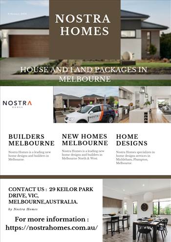 At Nostra Homes, we can create a home and land package to suit your lifestyle at Aspire Estate in Merrifield, Mickleham, Plumpton, Australia. For more details, Visit https://nostrahomes.com.au/