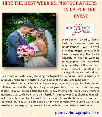A consumer may be confident that a talented wedding photographer will deliver stunning images because it is their main priority. The client's capacity to ask the wedding photographer any questions may greatly influence and assist others develops a trustin