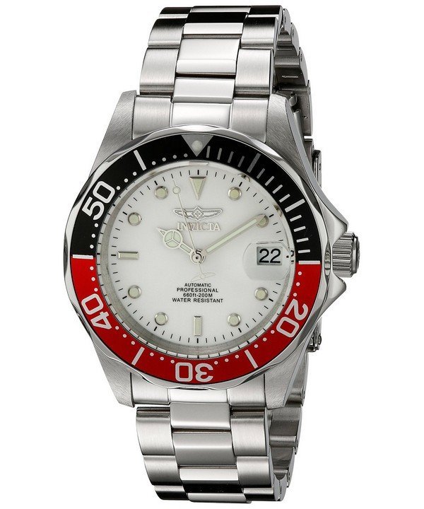 Invicta Automatic Pro Diver 200M Silver Tone Dial Mens Watch.jpg  by citywatchesnz