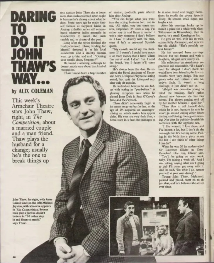 JohnThawTVTimes1971.jpg  by Arthur Pringle