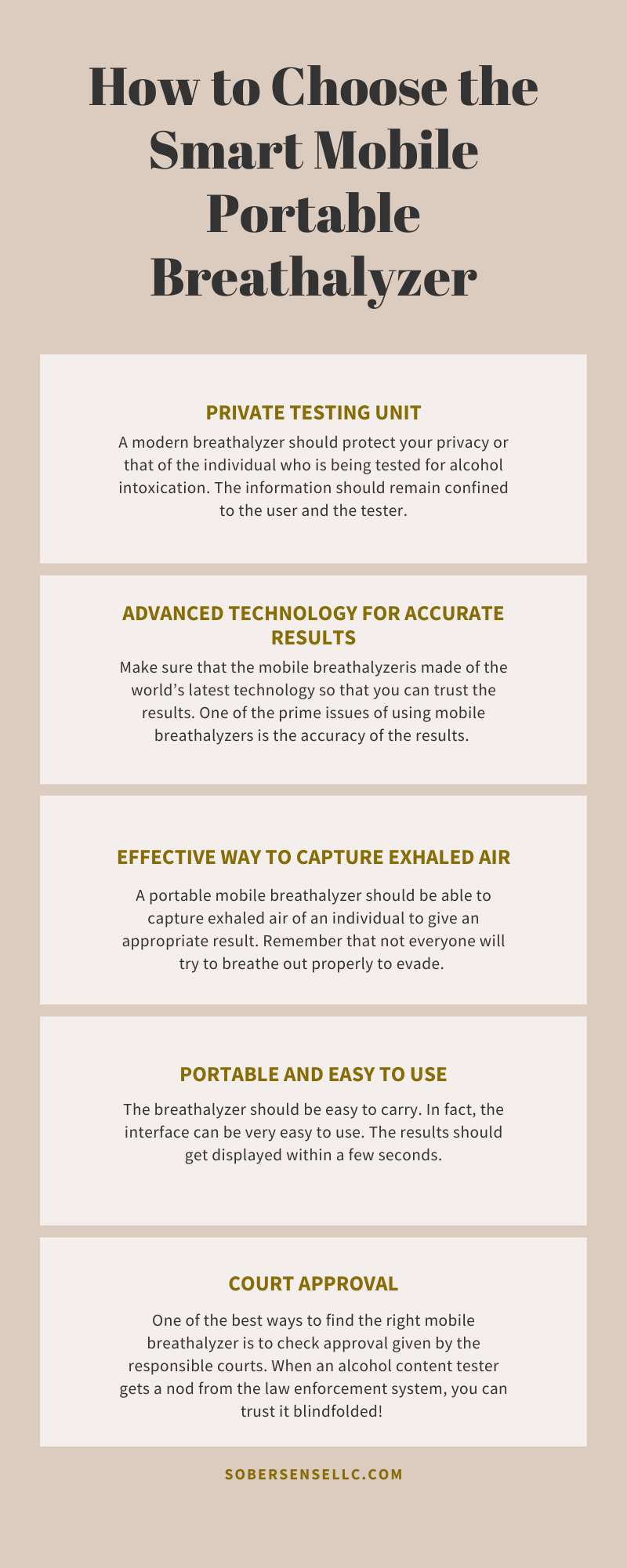 How to Choose the Smart Mobile Portable Breathalyzer You will find a plethora of options when you scout for the best mobile breathalyzer online. How can you find the right brand to trust? Here is what you need to look at and compare to identify the most suitable breathalyzer to meet your needs: by Sobersensellc