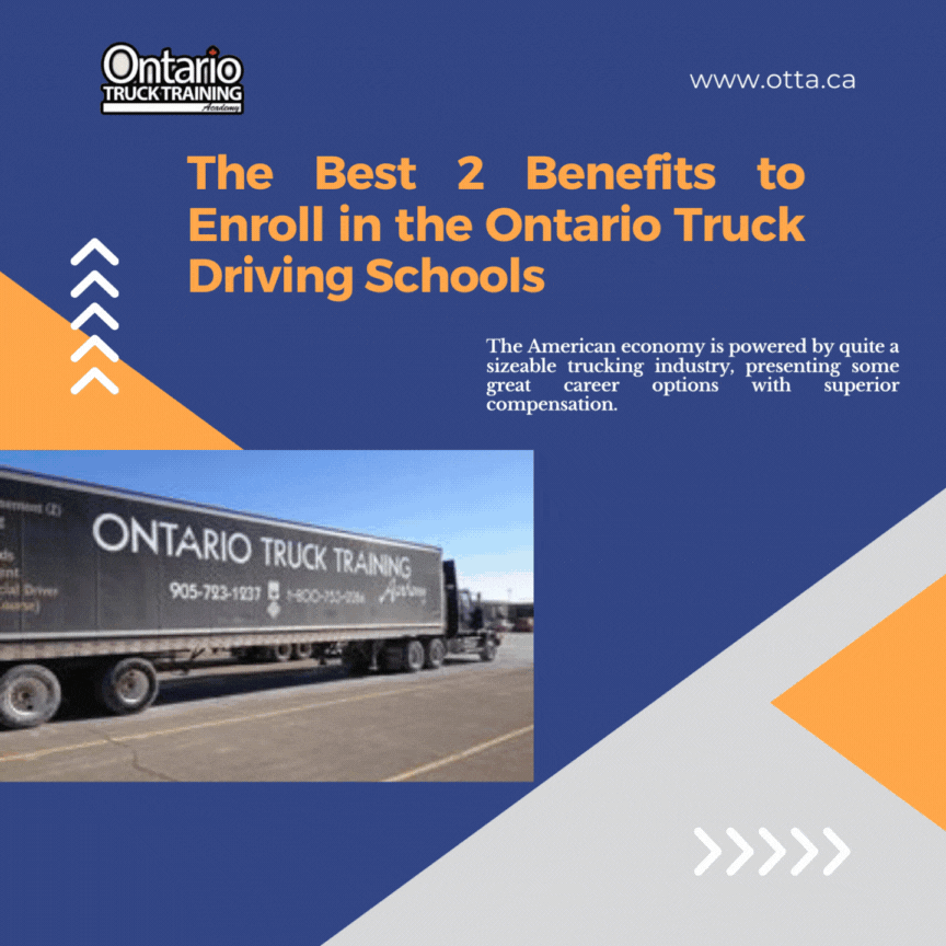 The Best 2 Benefits to Enroll in the Ontario Truck Driving Schools Ontario Truck Driving Academy is the most prominent Ontario Truck driving schools imparting scheduled virtual digital classes, practical vehicle training, and road tests. For more visit: https://www.otta.ca/

 by Ontariotrucktraining
