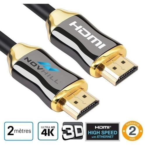 Cable Hdmi Technologie 4K Ultra HD avec une résolution allant jusqu'à 3840 * 2160. Ce câble HDMI 4k est 4 fois plus clair que celui du 1080P. Vous pouvez profiter d'un festin visuel d'ultra haute définition. by Cablehdmi
