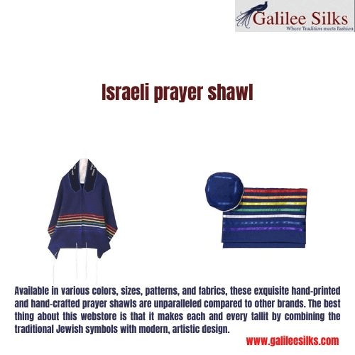 Israeli prayer shawl There’s nothing like the experience of wearing an Israeli prayer shawl from the online shop of Galilee Silks. Designed by skilled artisans in Israel, For more visit: https://www.galileesilks.com/collections/classic-tallit-for-men by amramrafi