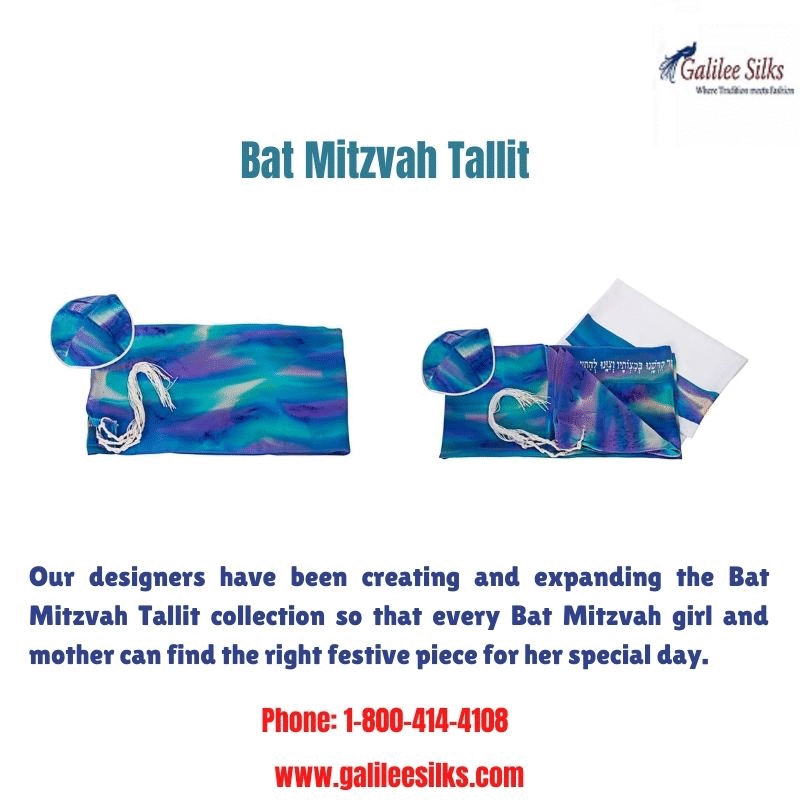Bat mitzvah Tallit We are Galilee Silks, one of the best Judaica Stores in the market. We have a great team of 20+ designers who tailor and hand paint each and every product. For more details, visit: https://www.galileesilks.com/collections/bat-mitzvah-tallit by amramrafi