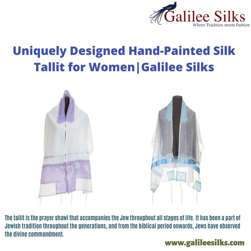 Uniquely Designed Hand-Painted Silk Tallit for Women| Galilee Silks Offering the best handmade tallit from Israel! Galilee Silks has a wide selection of beautiful silk tallit for womenin several fabric categories. For more fetails, visit this link: https://bit.ly/332MQac
 by amramrafi