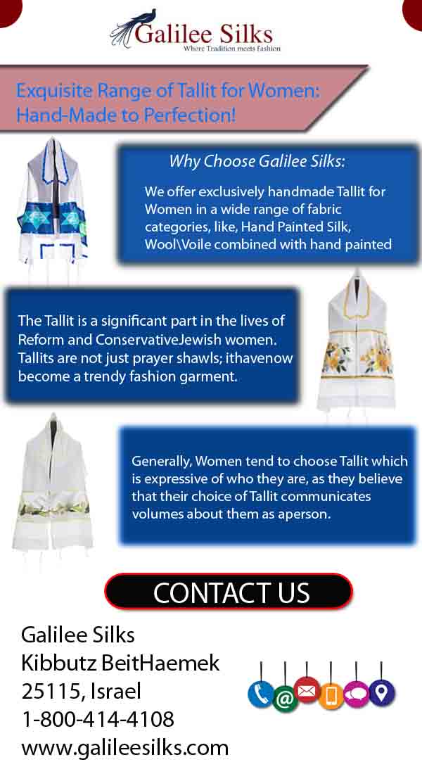 Exquisite Range of Tallit for Women Hand-Made to Perfection.jpg There was a time when tallit for women were irrelevant, because women were not allowed to wear the tallit. For more details, visit this link: https://bit.ly/2HlTQcM by amramrafi