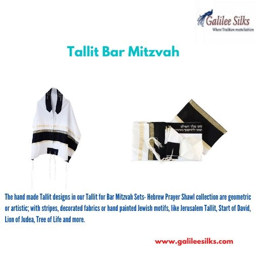 Tallit bar mitzvah Providing the premium quality customized Tallit from Israel! It is the time to enhance the look and feel by draping Bar Mitzvah and Hebrew Prayer Shawl Tallit . For more details, visit: https://www.galileesilks.com/collections/bar-mitzvah-tallit by amramrafi