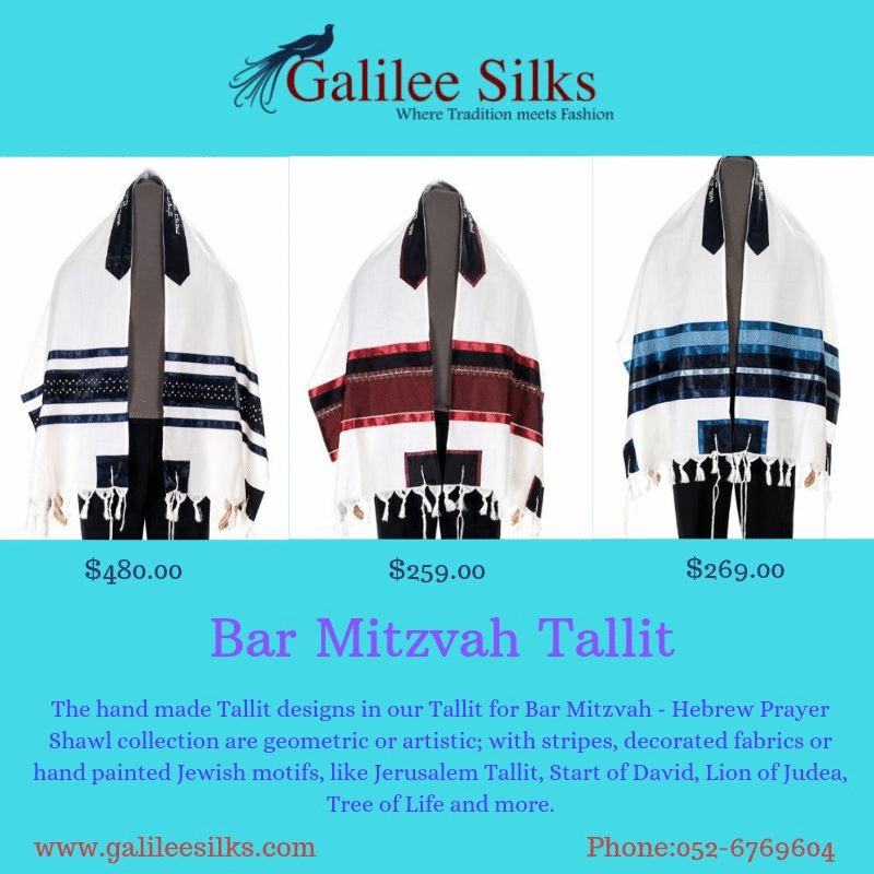 Bar mitzvah tallit Our lives are definitely filled with various ceremonies. In the lives of Jewish boys, Bar Mitzvah is definitely one of the most significant ceremonies. For more details, visit: https://www.galileesilks.com/collections/bar-mitzvah-tallit by amramrafi