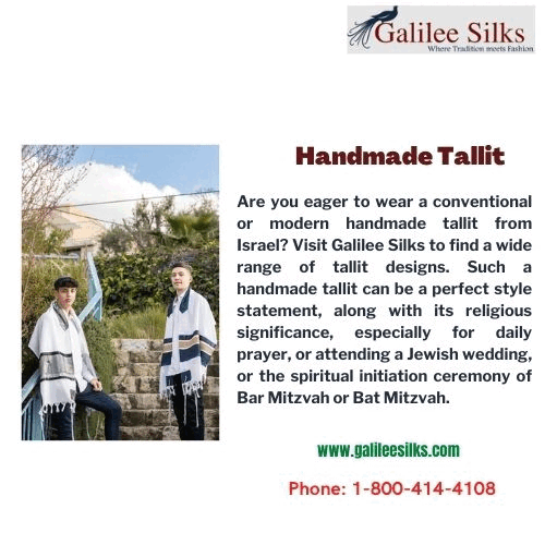 handmade tallit Are you eager to wear a conventional or modern handmade tallit from Israel? Visit Galilee Silks to find a wide range of tallit designs. For more details, visit: https://www.galileesilks.com/

 by amramrafi