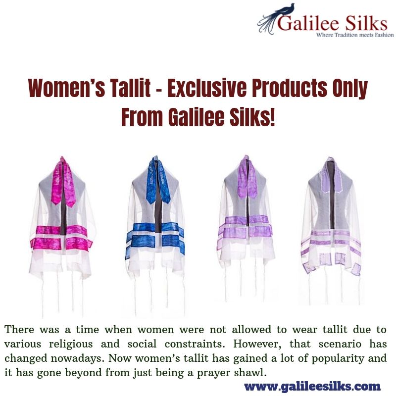 Women’s Tallit – Exclusive Products Only From Galilee Silks! There was a time when women were not allowed to wear tallit. Today, it has gained a lot of popularity. Shop the best ones here! For more details, visit: https://bit.ly/346y4AM
 by amramrafi