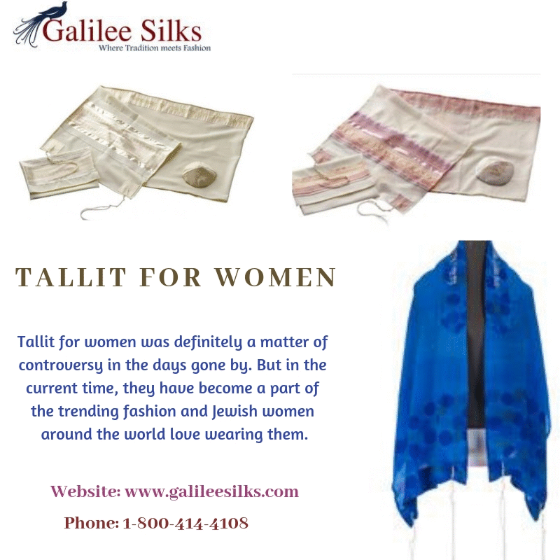 Tallit for women.gif Tallit for women was definitely a matter of controversy in the days gone by. But in the current time, they have become a part of the trending fashion and Jewish women around the world. For more details, visit this link: https://www.galileesilks.com/ by amramrafi