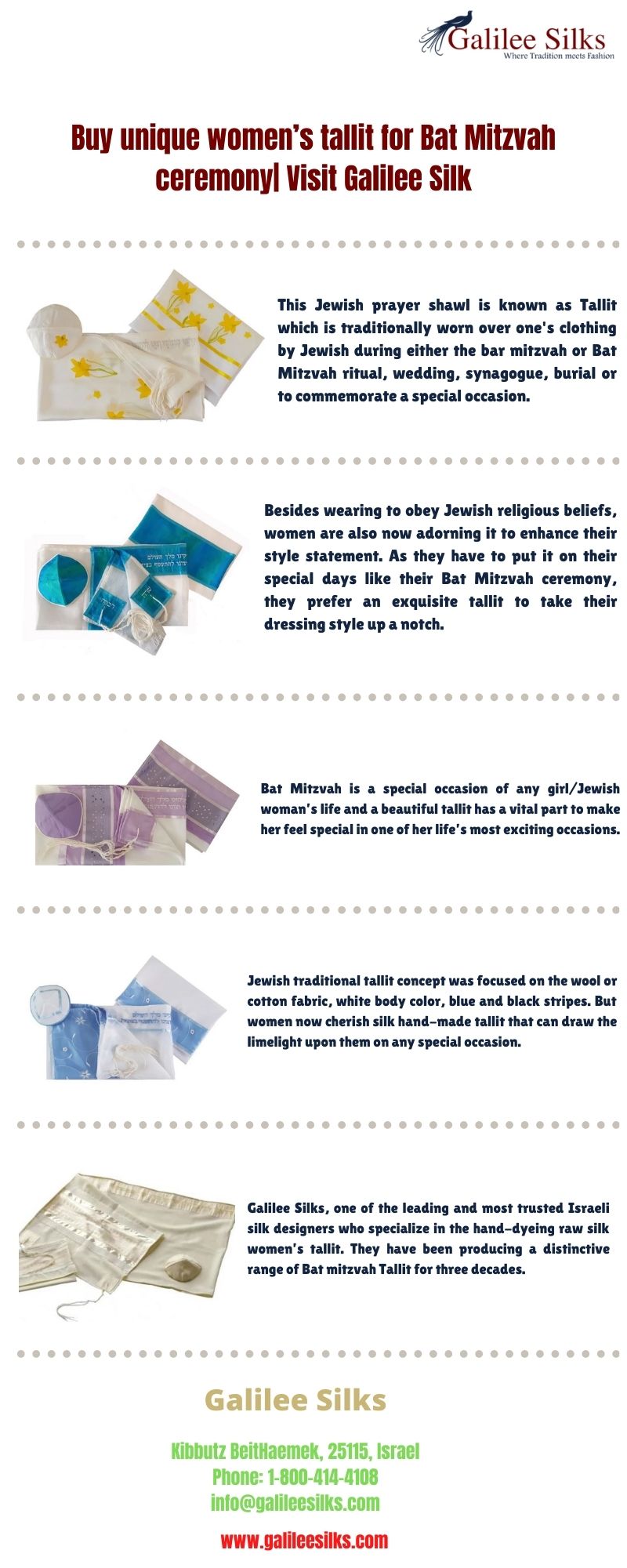 Buy unique women’s tallit for Bat Mitzvah ceremony| Visit Galilee Silk Buy a hand-made Israeli women’s tallit to gift a Jewish woman for the Bat Mitzvah ceremony.  For more details, visit this link: https://www.galileesilks.com/collections/womens-tallit-1 by amramrafi