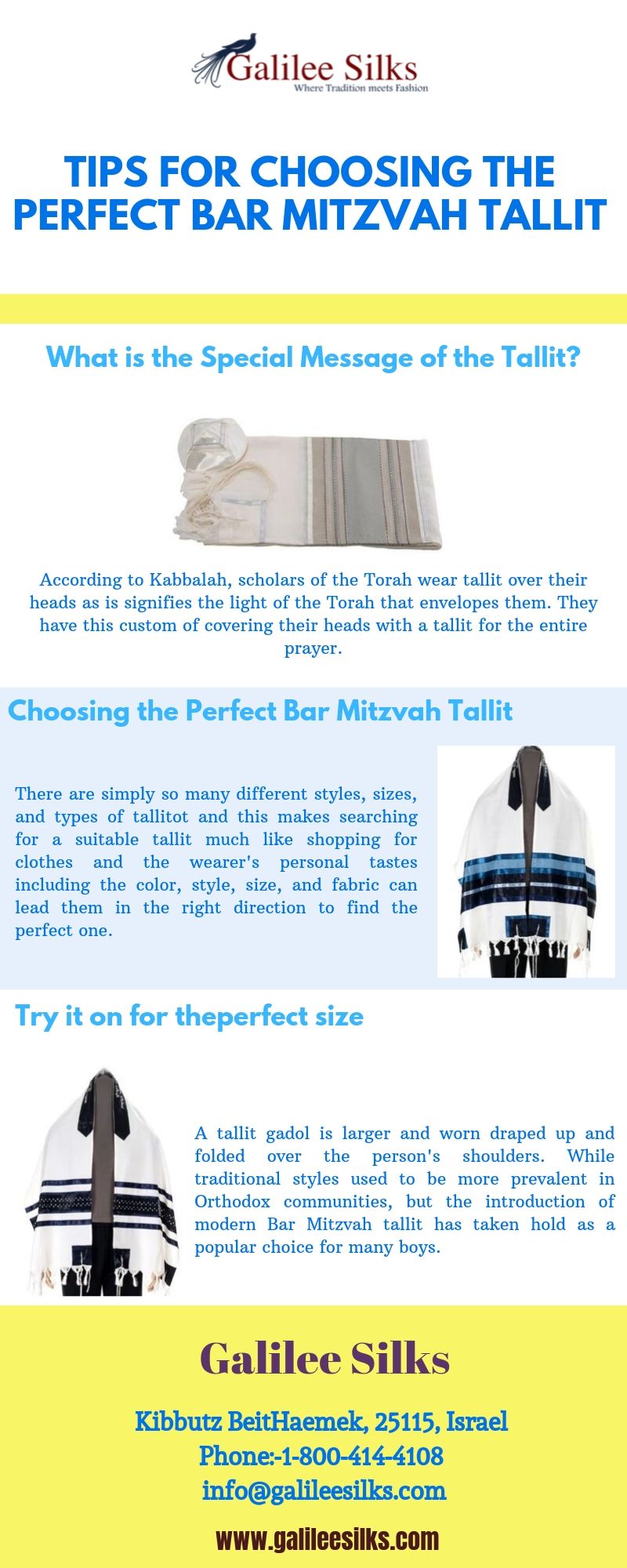 Tips for Choosing the Perfect Bar Mitzvah Tallit   At Bar Mitzvahs, many families choose to gift their child with a tallit, which they can wear for the first time as they lead a congregation in prayer and learning. For more details, visit this link: https://bit.ly/2m8q4xY
 by amramrafi