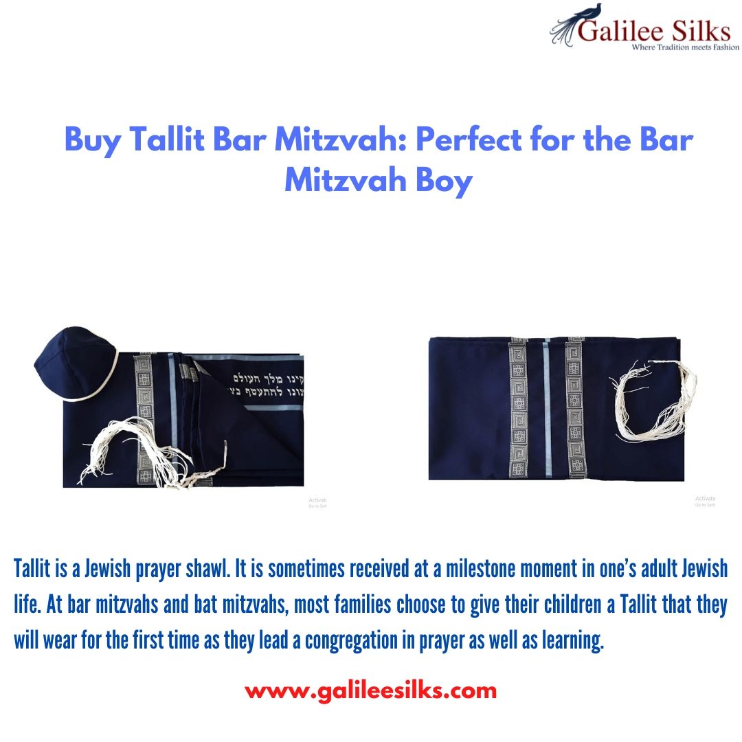 Buy Tallit Bar Mitzvah: Perfect for the Bar Mitzvah Boy The size of a Tallit Bar Mitzvah is first and foremost a matter of personal choice. The relation between size and height is based on extensive experience. For more details, visit: https://bit.ly/37hZ95U by amramrafi