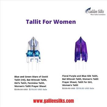 Tallit for women - Our experts have created unique tallits that are hand painted and features attractive color patterns. For more details, visit: https://www.galileesilks.com/collections/womens-tallit-1
