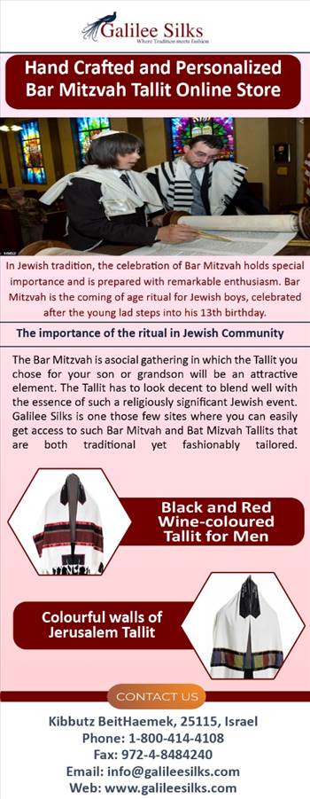 Hand Crafted and Personalized Bar Mitzvah Tallit Online Store by amramrafi