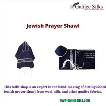 jewish prayer shawl - This tallit shop is an expert in the hand-making of distinguished Jewish prayer shawl from wool, silk, and other quality fabrics.  For more details, visit: https://www.galileesilks.com/collections/classic-tallit-for-men