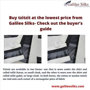 Buy tzitzit at the lowest price from Galilee Silks- Check out the buyer’s guide - Shop from a broad collection of traditional and modern designs available at a discounted price. For more details, visit: https://www.galileesilks.com/collections/modern-tallit-for-men/sales