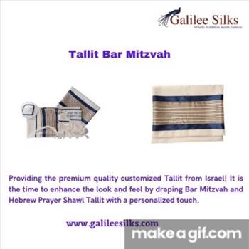 Tallit bar mitzvah - It is the time to enhance the look and feel by draping Bar Mitzvah and Hebrew Prayer Shawl Tallit with a personalized touch. For more details, visit:https://www.galileesilks.com/collections/bar-mitzvah-tallit