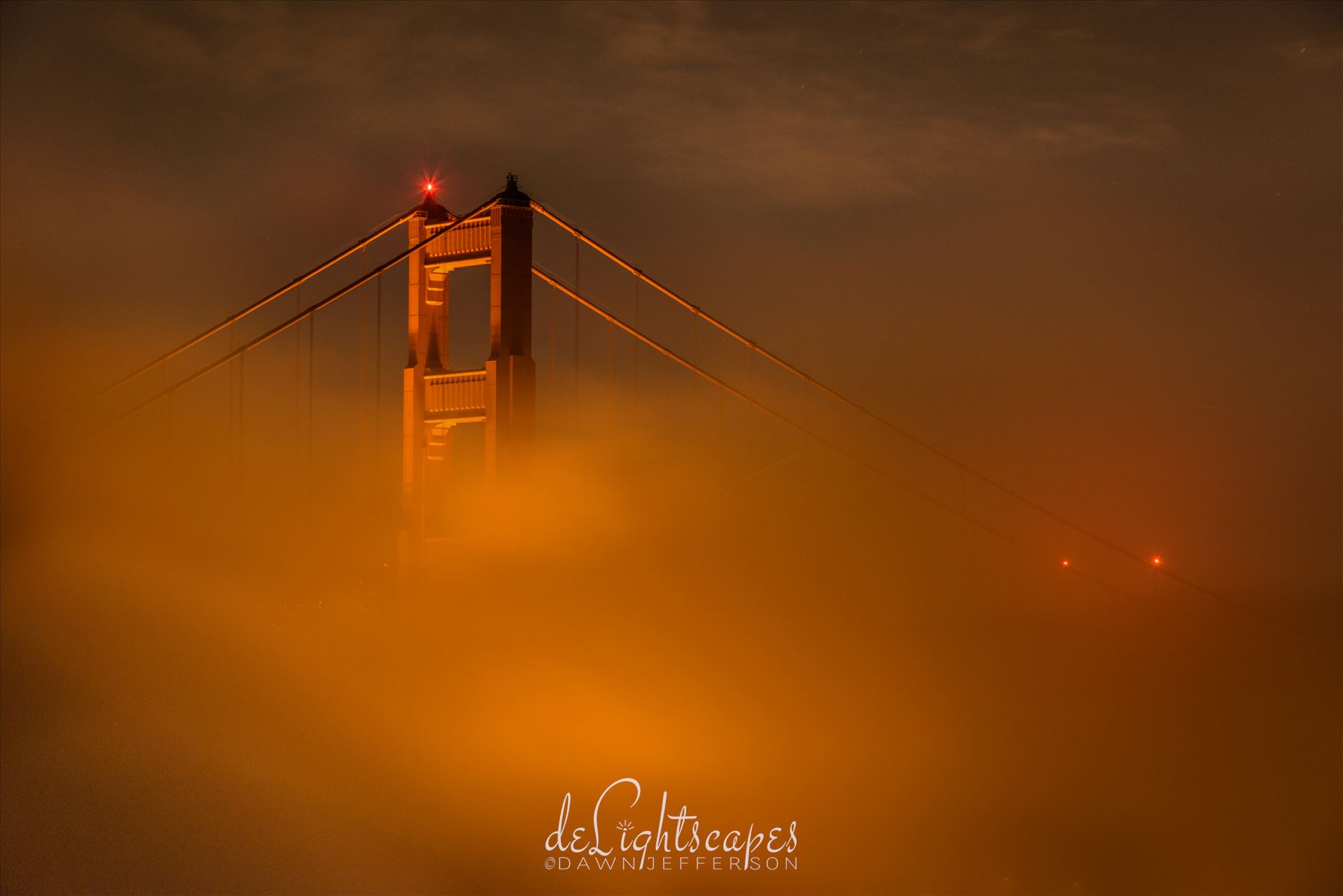 Fog Dance Fog envelopes the Golden Gate Bridge by Dawn Jefferson