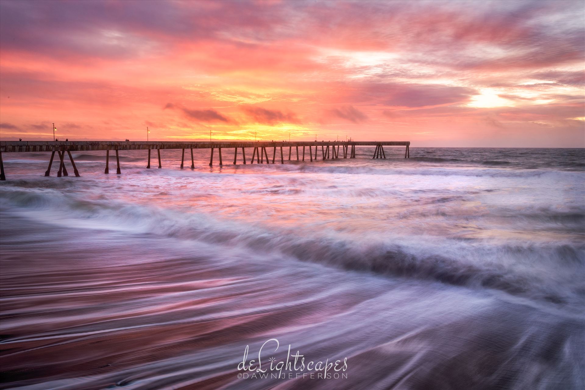 Sunset at the Pier  by Dawn Jefferson