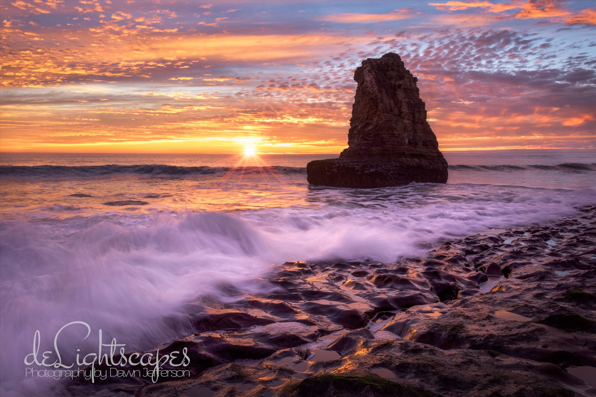 Sunset on the Rocks  by Dawn Jefferson