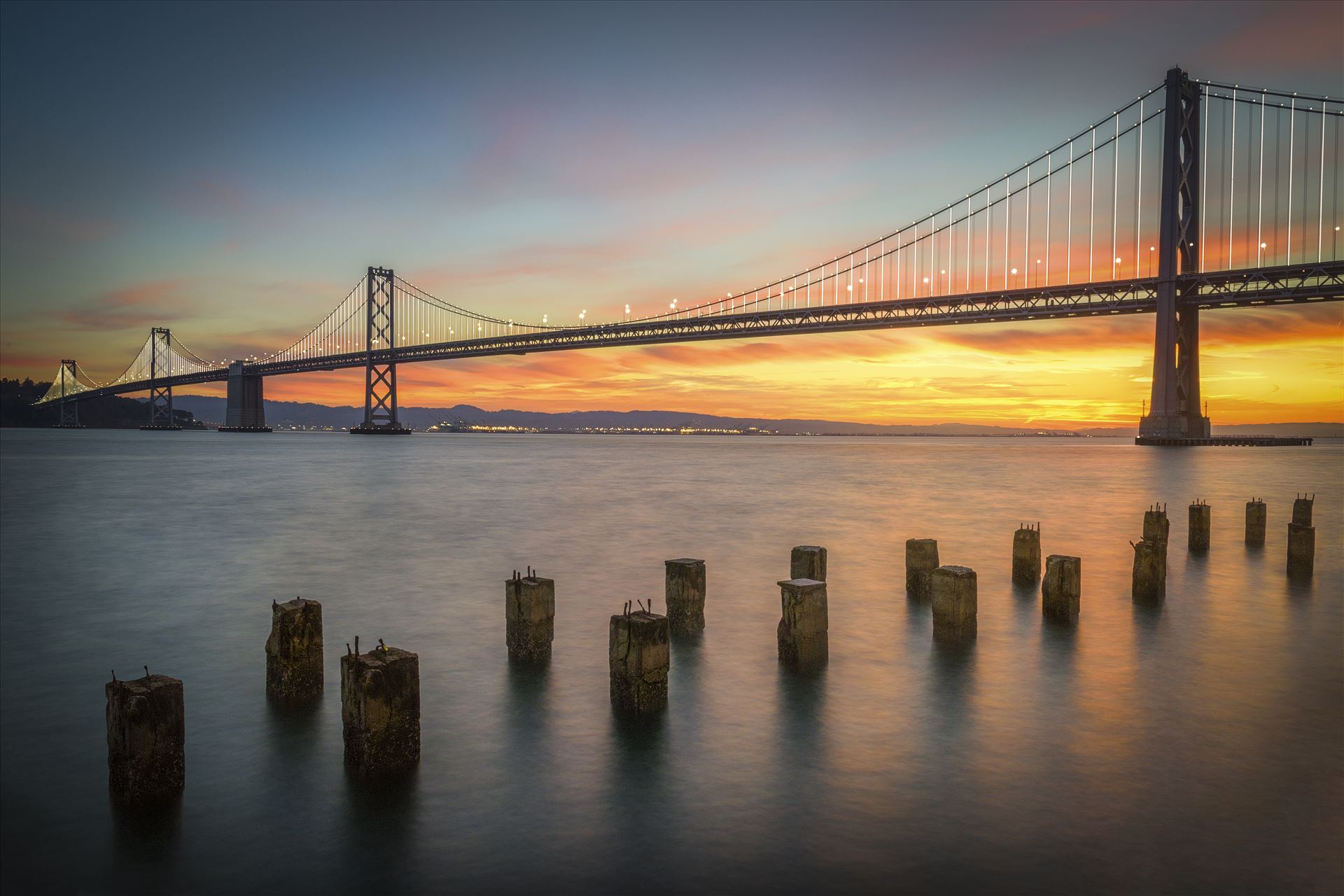 Bay Bridge Sunrise  by Dawn Jefferson