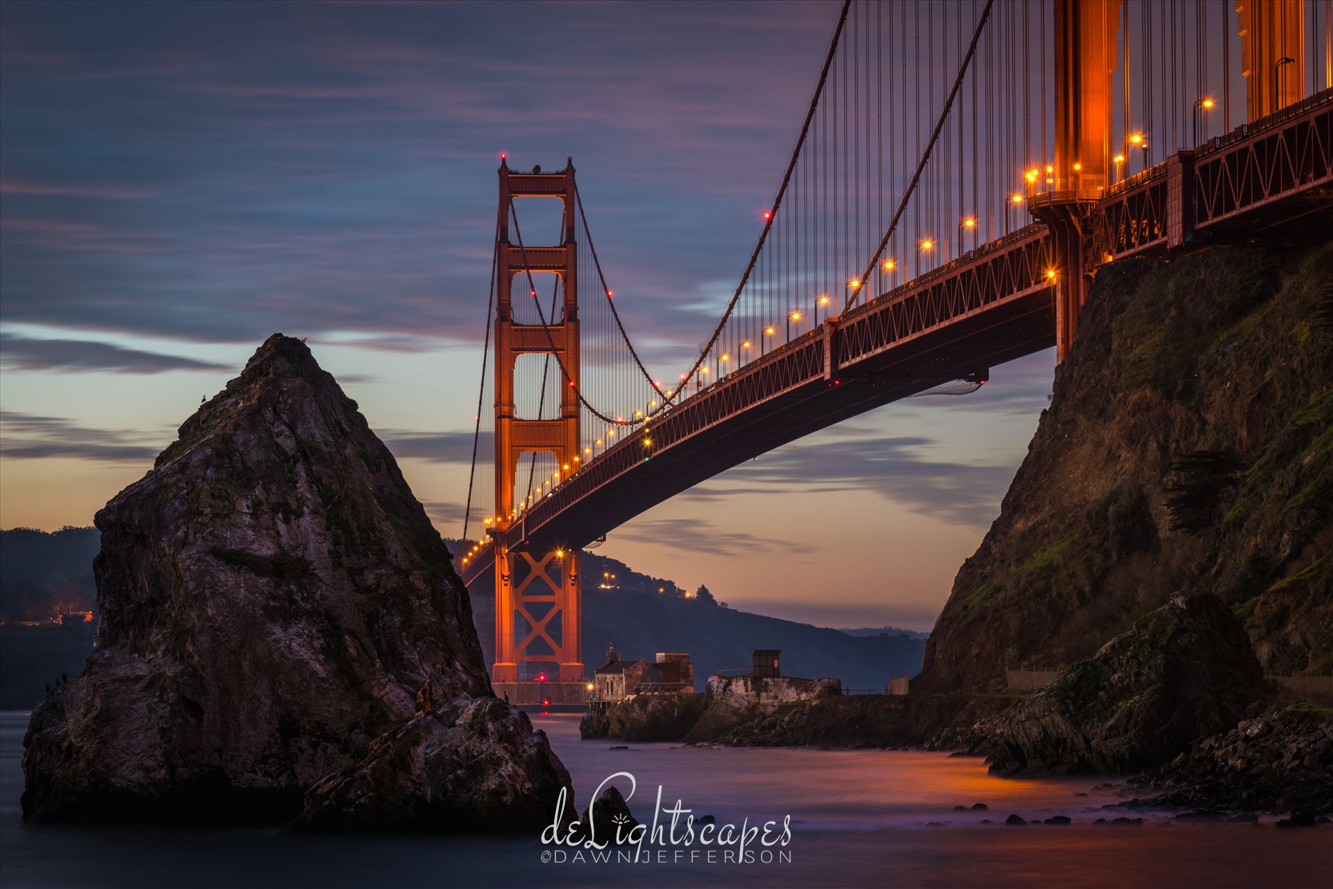 Twilight at the Golden Gate Bridge  by Dawn Jefferson