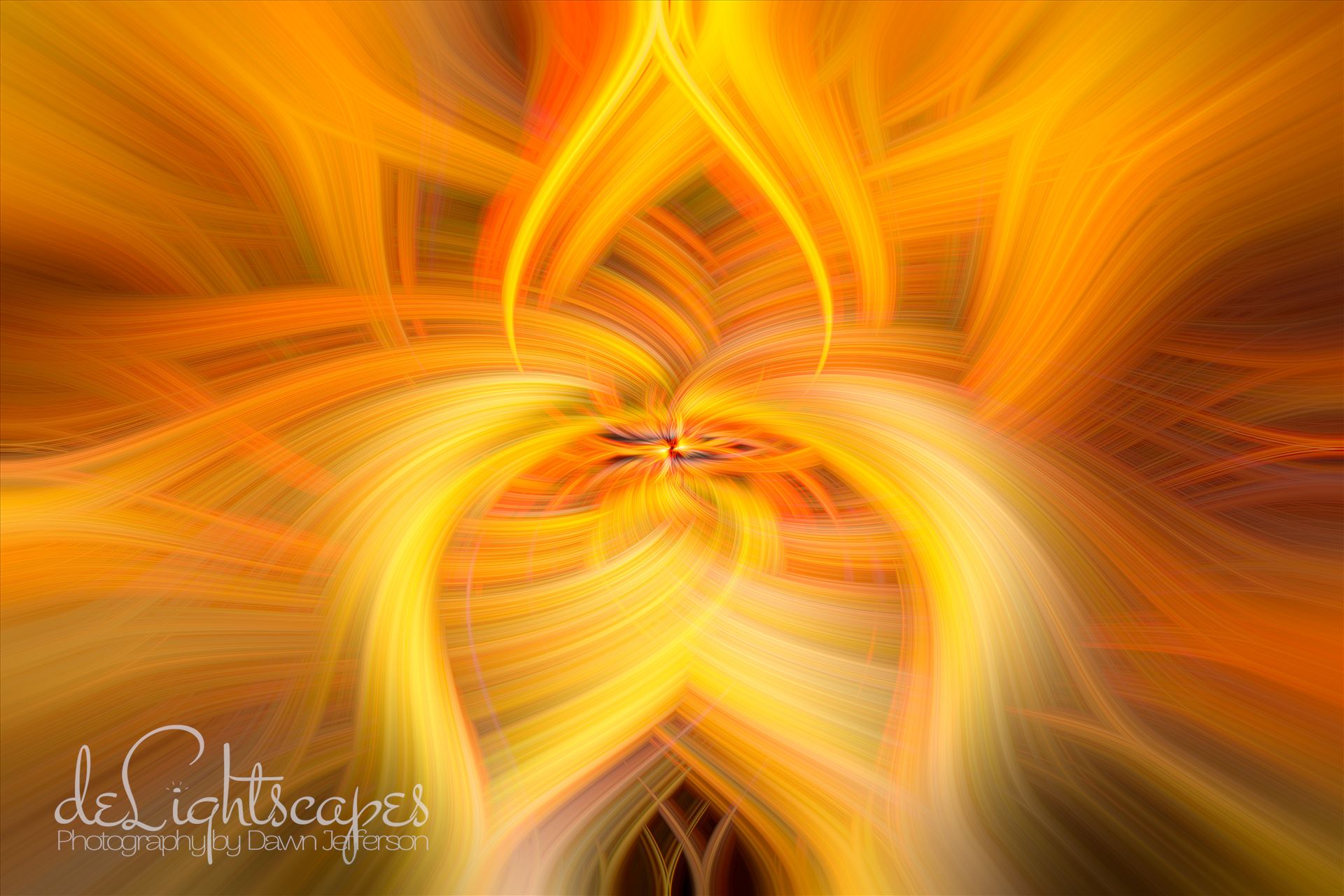 Twirled A landscape image "twirled" in photoshop to create an abstract image by Dawn Jefferson