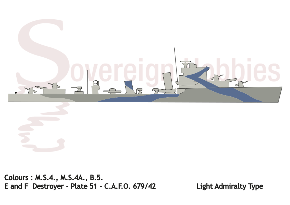 Illustrations of Camoflage Designs - Light Admiralty Type Camo E&F Class Destroyer Plate 51.png  by jamieduff1981