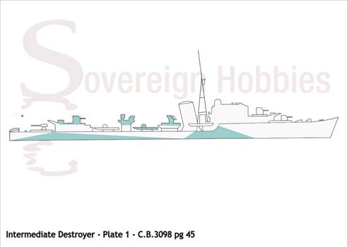 Illustrations of Camoflage Designs - Western Approaches Type_Intermediate Destroyers.png by jamieduff1981