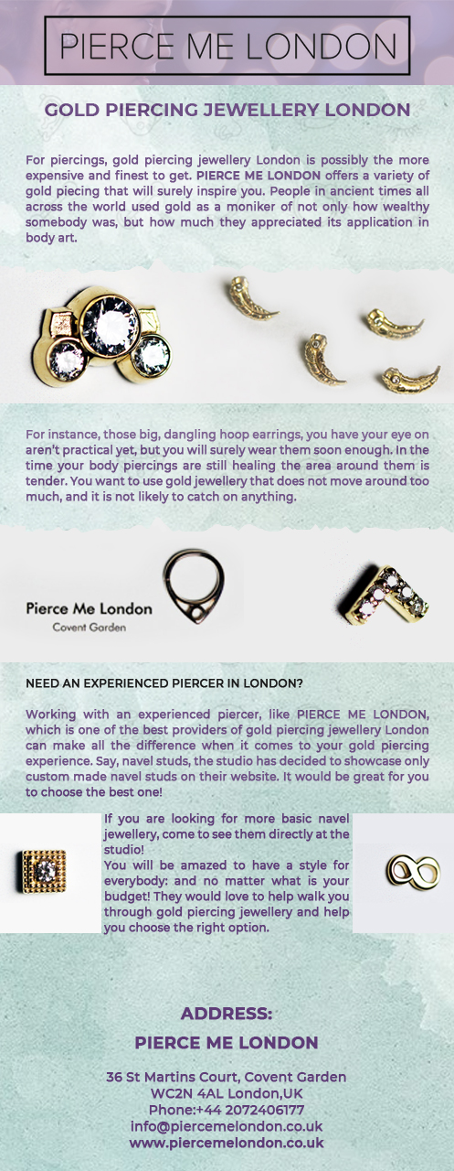 Buy the new Gold piercing jewellery at Pierce Me London PIERCE ME LONDON offers a variety of gold piecing that will surely inspire you. For more details, visit: https://www.piercemelondon.co.uk/store/c4/navelpiercingjewellery/ by Piercemelondon