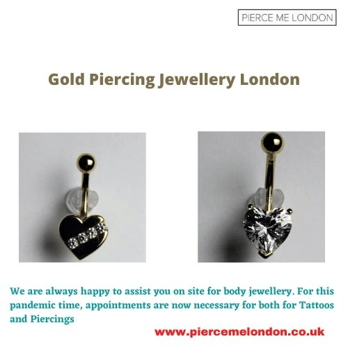 Gold piercing jewelleryLondon Here you get body jewellery and aftercare products, and can do tattoo and body piercing at best prices that you can’t find elsewhere in the city. For more details, visit: https://www.piercemelondon.co.uk/store/c4/navelpiercingjewellery/ by Piercemelondon