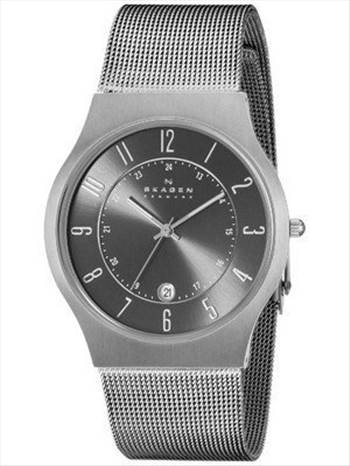 Skagen Gunmetal Grey Dial Titanium Case Mesh Bracelet 233XLTTM Men's Watch.jpg by creationwatchesnew
