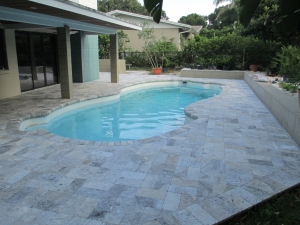 Silver Tumbled Paver Travertine Paver From Stone-Mart Travertine pavers are fabricated from natural travertine stone that doesn't get extremely hot in hot weather conditions as a result of its inherent cooling property. Stone-Mart offers these pavers to brighten your outside landscapes adding a magnificence  by stonemart