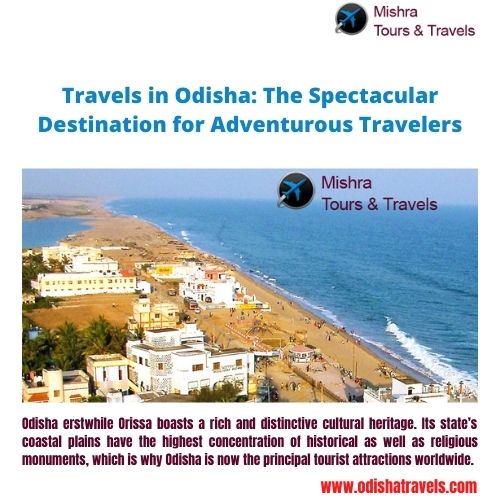 Travels in Odisha: Boasts a rich and distinctive cultural heritage Odisha, the state’s coastal plains have the highest concentration of historical and religious monuments, is the principal tourist attractions. For more details, visit this link: https://articlescad.com/article/show/190638
 by Odishatravels