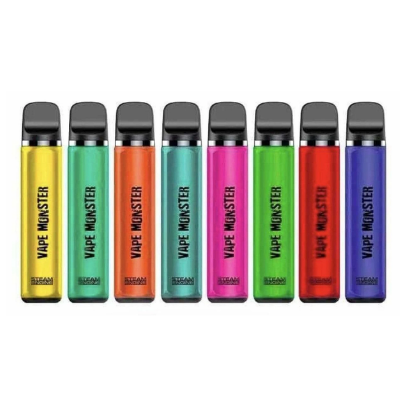 "Vape Monster Disposable By Steam Engine 2000 Puffs - 50 MG " This vape monster is a monster of a disposable. It contains 6.5 ML of ejuice, an 850 mAh battery and a charging port. Get this disposable from vape4change now!	
SOURCE L: https://vape4change.ca/collections/whats-new-1/products/monster-disposable-by-steam by Vape4change