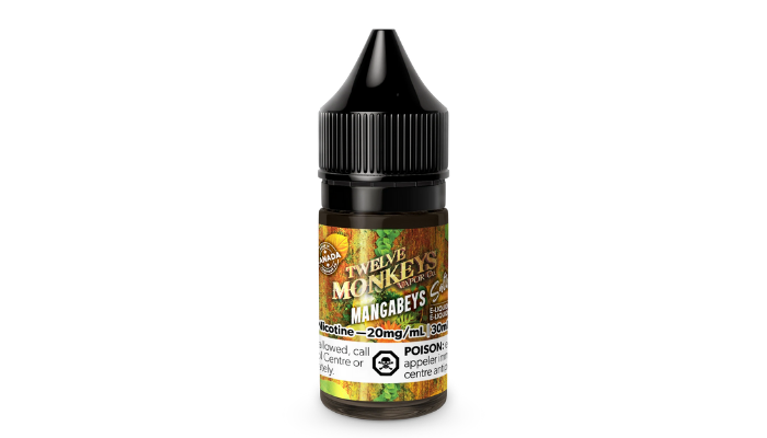 "Mangabeys By Twelve Monkeys Salts - 30 ML " Introducing 12 Monkeys Salts! These nicotine salt flavours have been designed with consumer requests in mind. Featuring a 50 VG / 50 PG ratio with no added sweeteners, customers can now experience these great tasting flavours in their favourite pod or mou by Vape4change